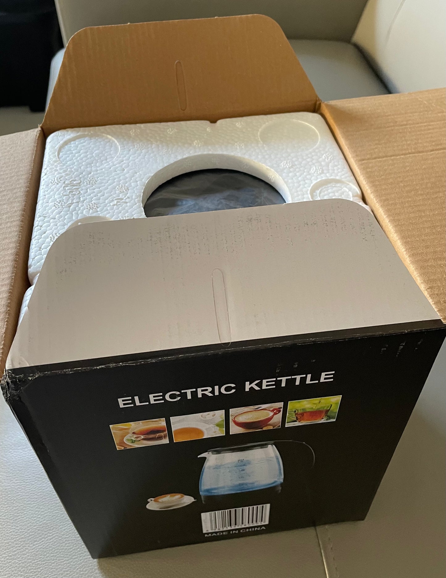 Black Stainless steel glass kettle