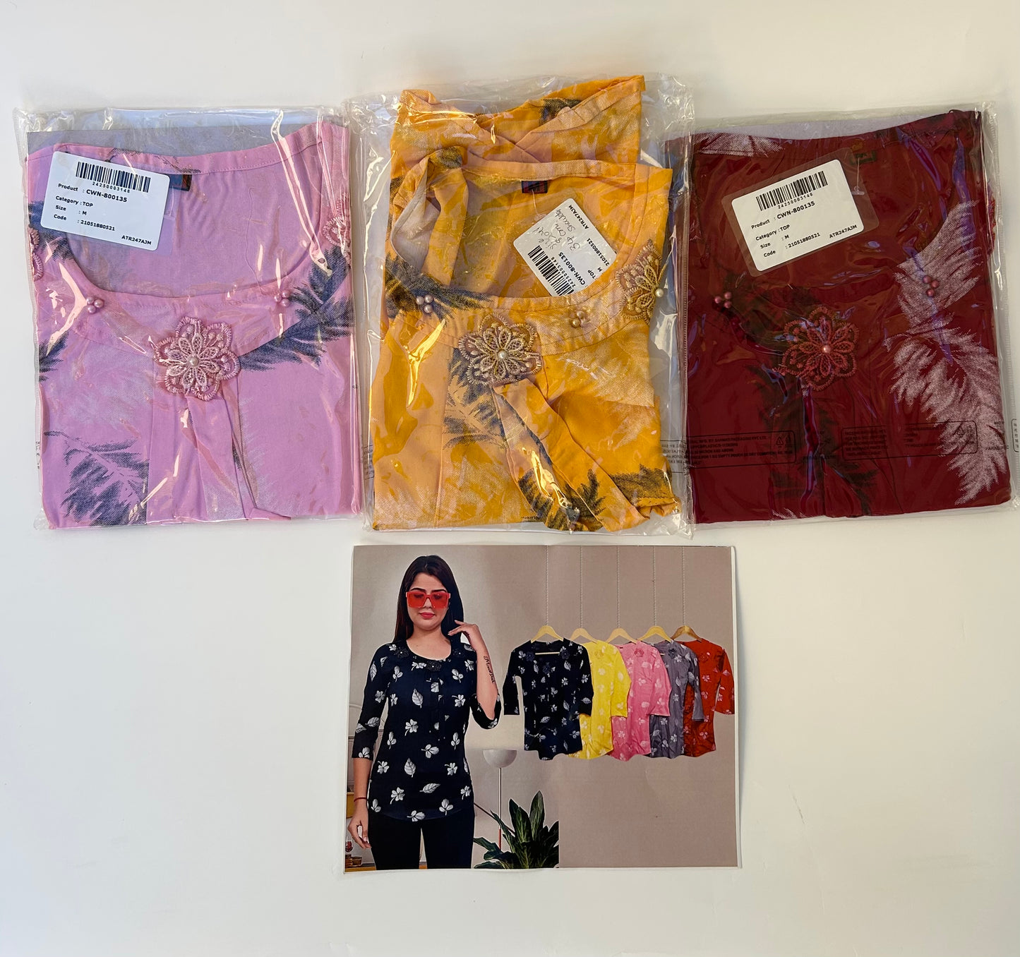 Girls ¾ sleeve top