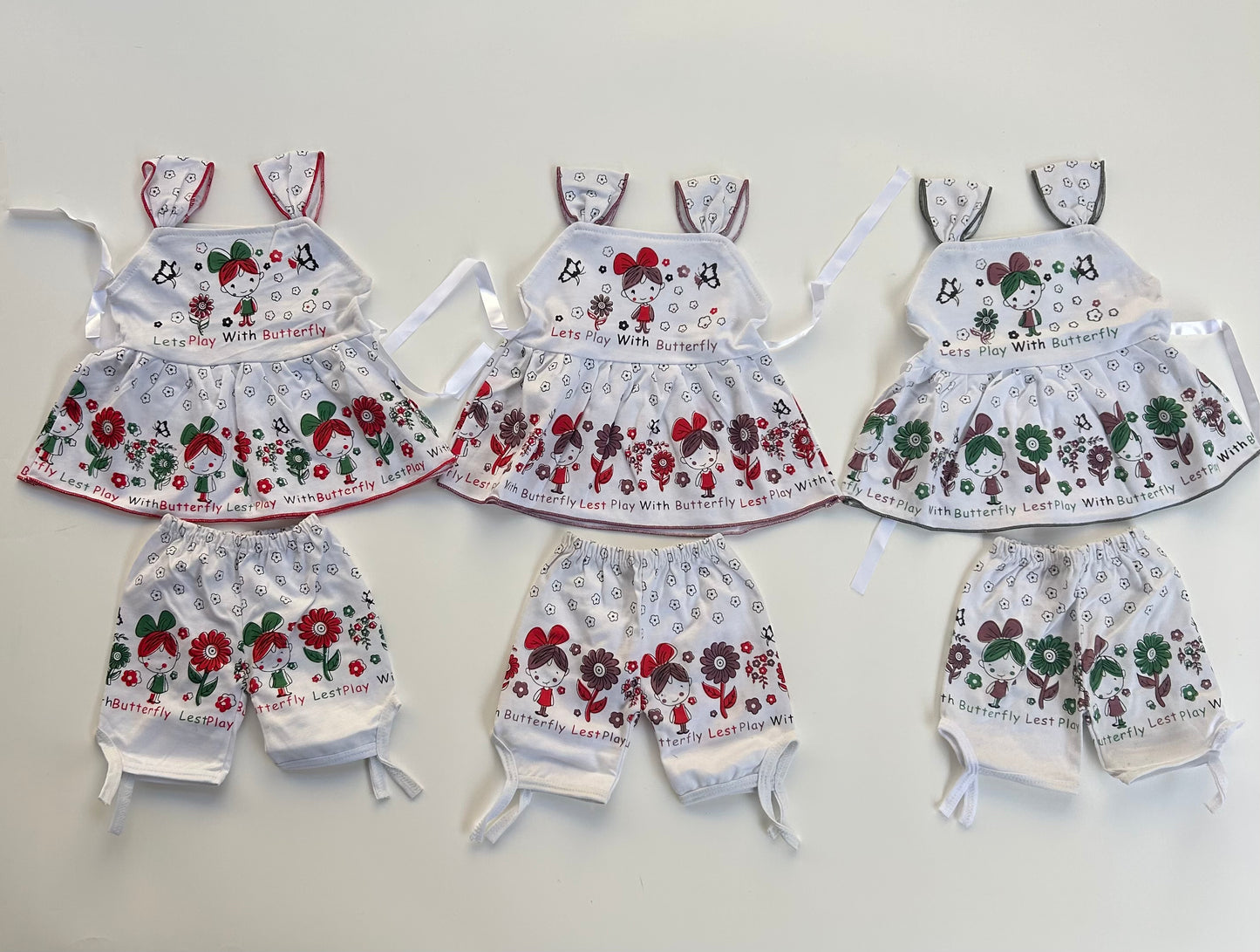Thick cotton Baby frock with pant