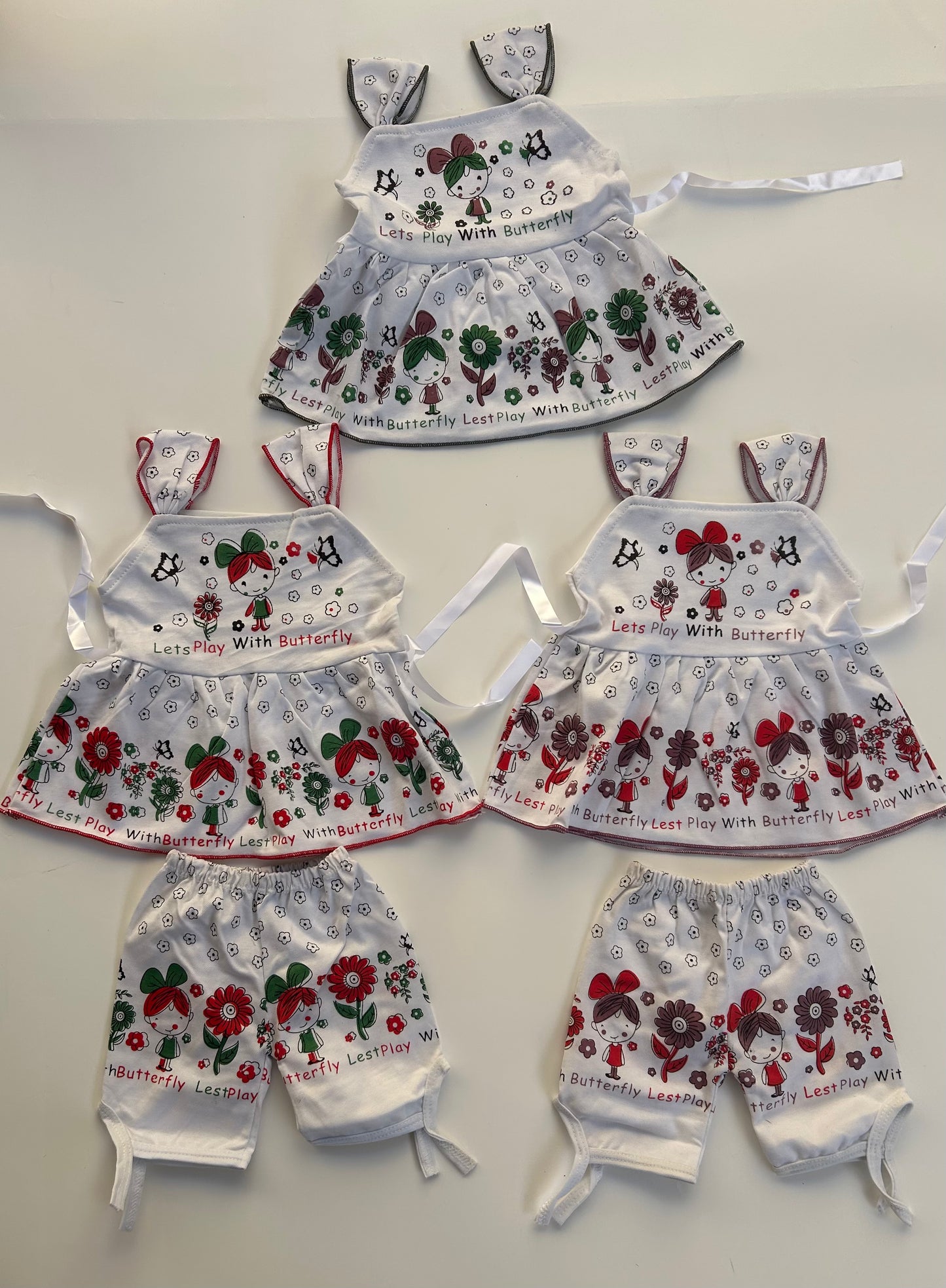 Thick cotton Baby frock with pant