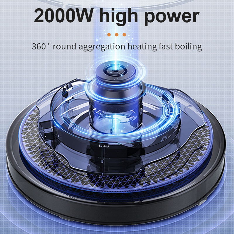 Big stainless steel and glass home and hotel use kettle